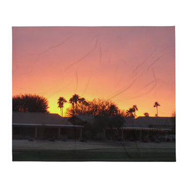 Sunset Over Sun Lakes Arizona Throw Blanket